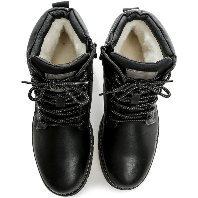 Wojtylko 8ZW24062C čierne pánske zimné topánky