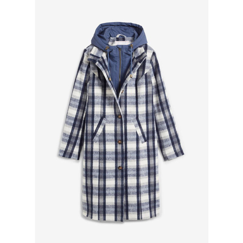 bonprix Zimný kabát, 2v1 vzhľad, farba modrá 67570916