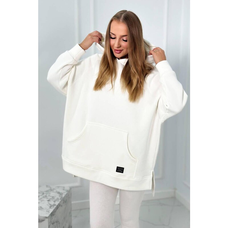 MladaModa Bavlnená súprava zateplenej mikiny a legín model 9618 farba 46552233