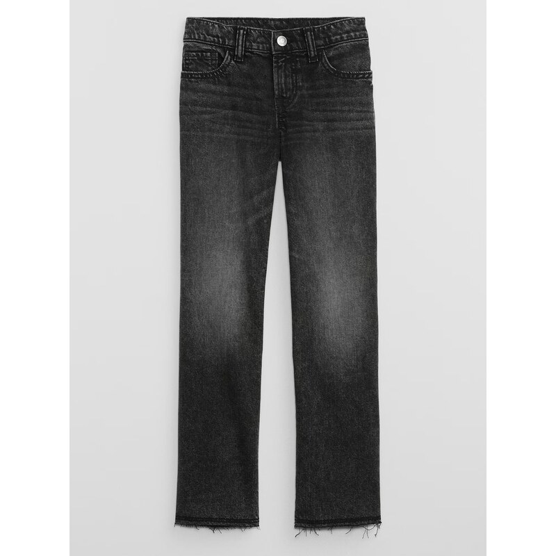 Čierne dievčenskú straight fit džínsy Gap 50658149