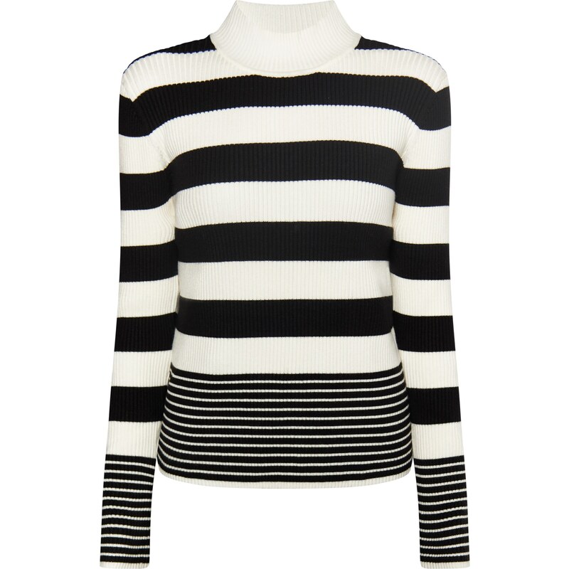 DreiMaster Klassik Sveter čierna / biela ako vlna 54256007