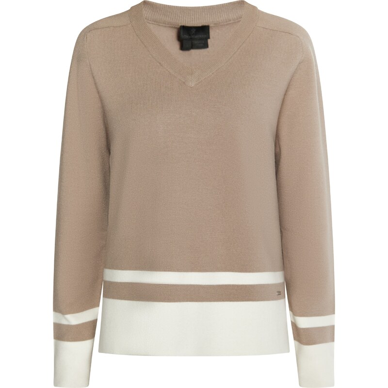 DreiMaster Klassik Sveter Baradello telová / biela 54264145