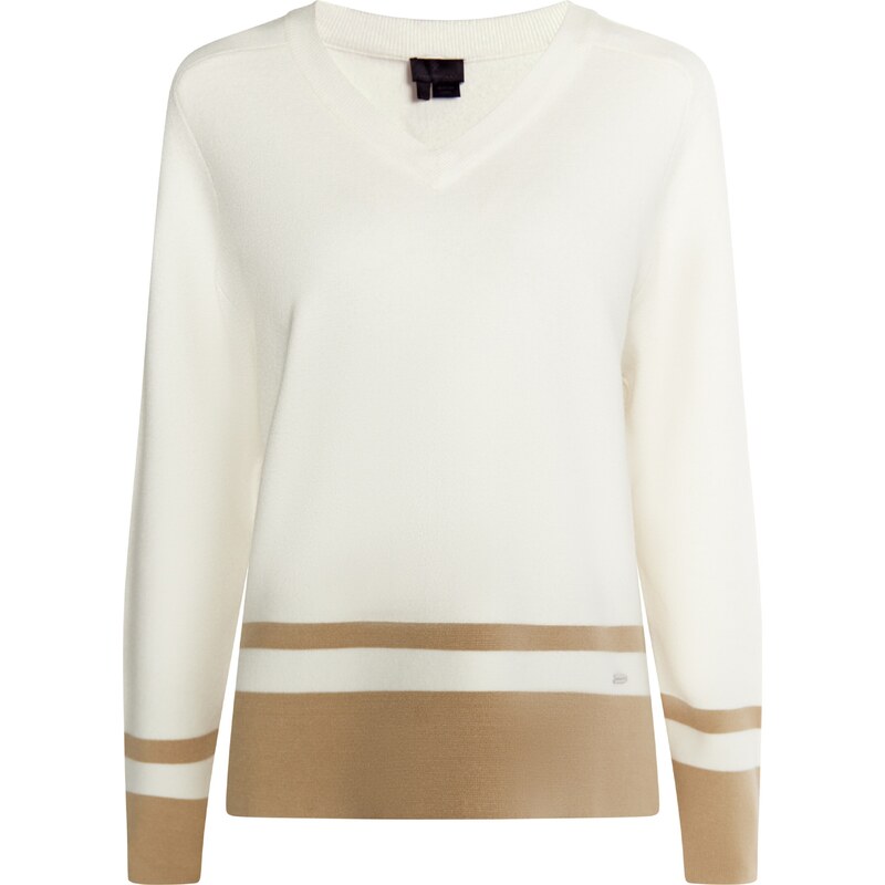 DreiMaster Klassik Sveter Baradello hnedá / biela ako vlna 54264146