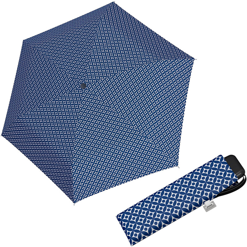 Doppler Mini Slim Carbonsteel MINIMALS - dámsky plochý skladací dáždnik modrá