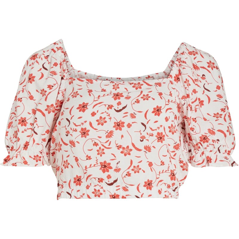 Vila Petite Tričko Aya homárová / ružová / jasne červená / biela 63142067