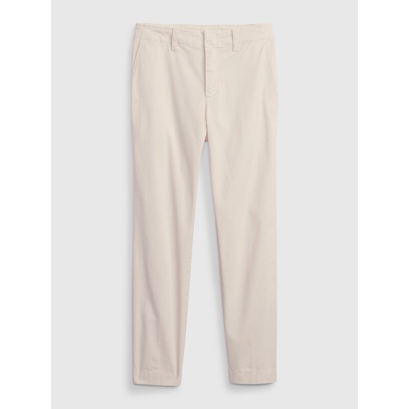 Béžové dámske chino nohavice GAP 50545875