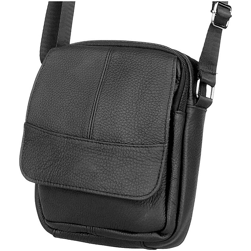 Taška cez rameno kožená s klopou 46569775