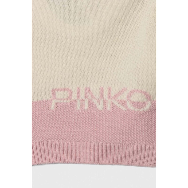 Detský vlnený sveter Pinko Up ružová farba