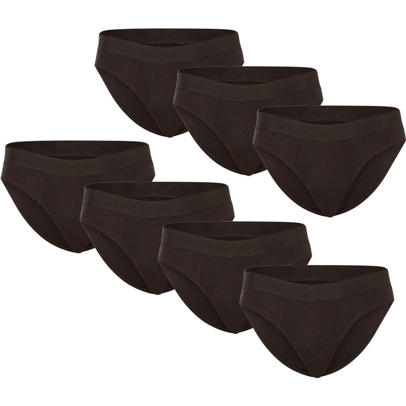 7PACK pánske slipy Nedeto čierne (7NDTS001) 37686514