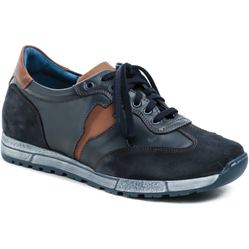 Koma 12M0935 modro hnedé pánske poltopánky 46575477