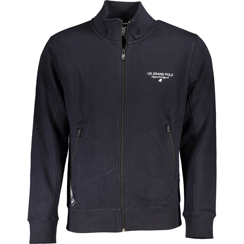 Športová Pánska Mikina so zipsom U.S. GRAND POLO Modrá 68244108