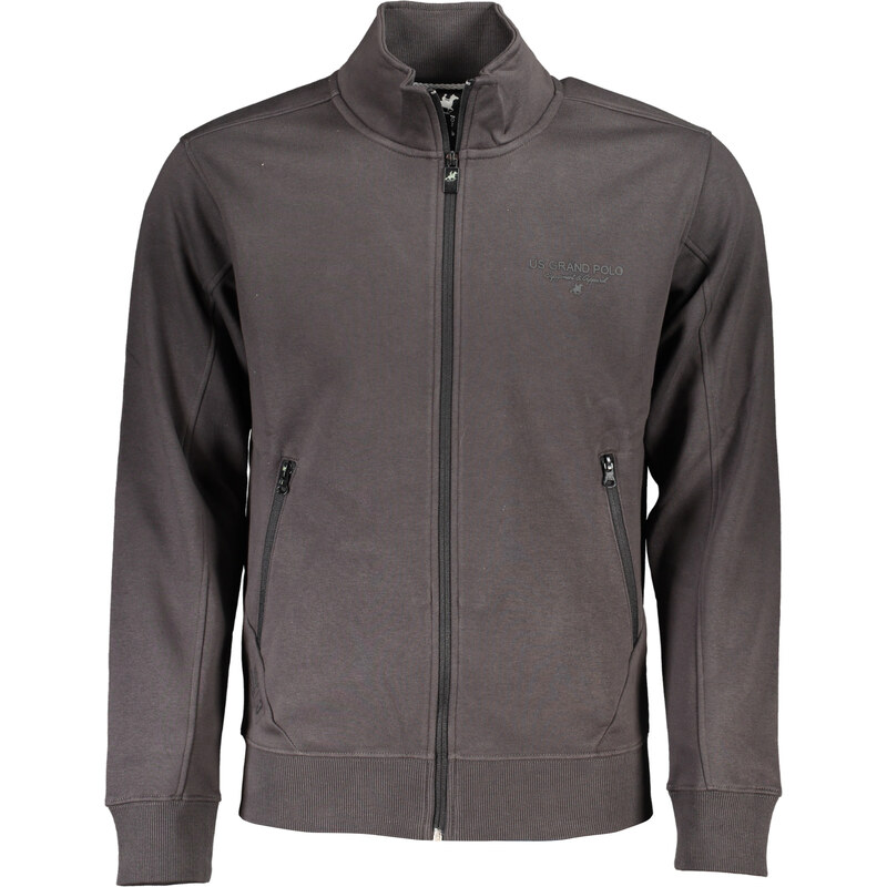 Športová Pánska Mikina so zipsom U.S. GRAND POLO Šedá 68244543