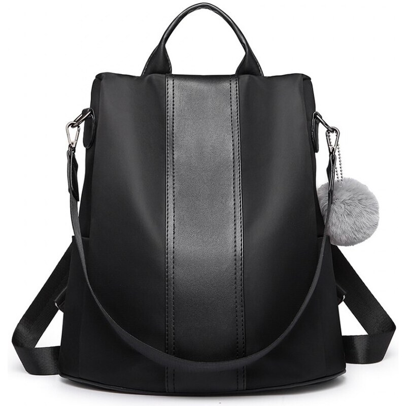 Konofactory Čierny štýlový ruksak s príveskom 2v1 „Famous“ 46582890