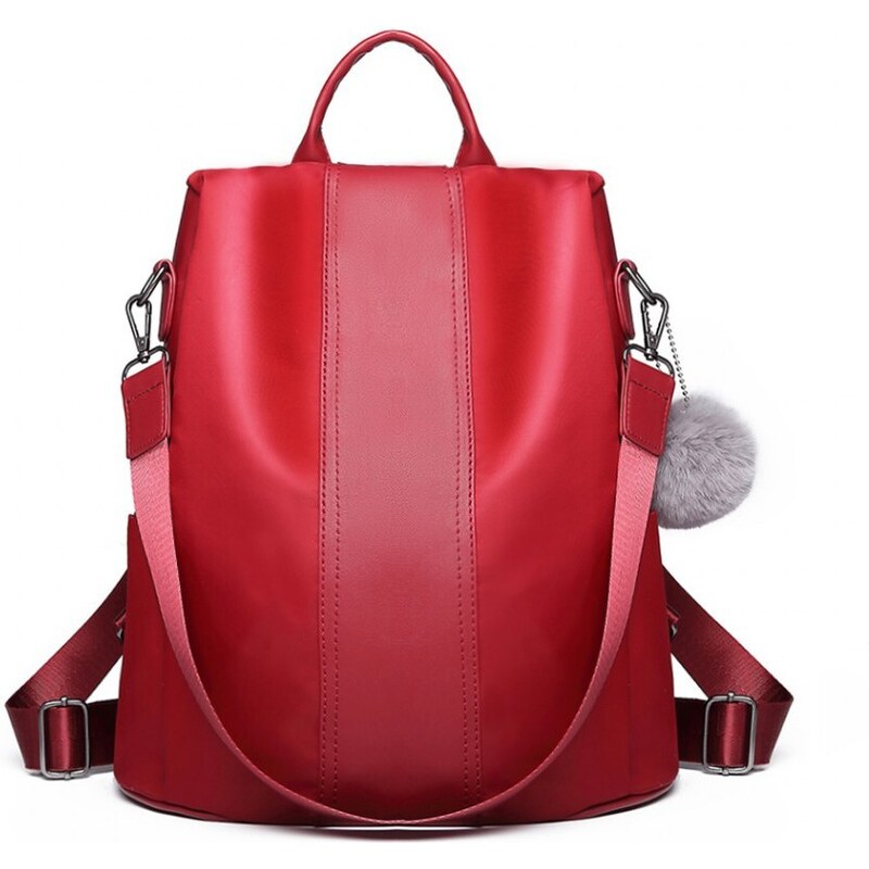 Konofactory Červený štýlový ruksak s príveskom 2v1 „Famous“ 46582891