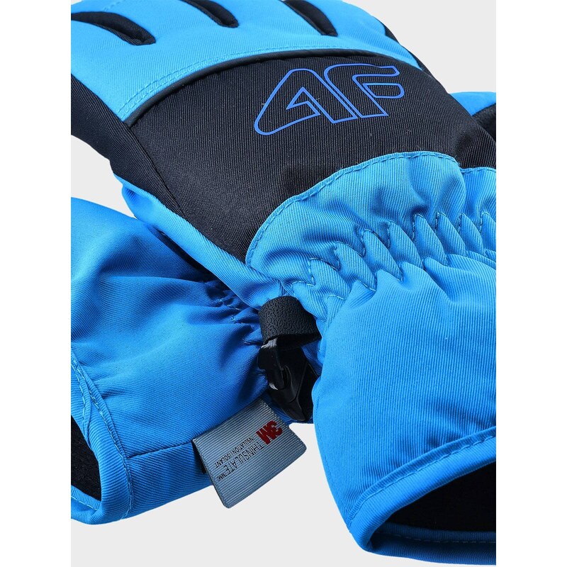 4F Chlapčenské lyžiarske rukavice Thinsulate - kobaltovo modré