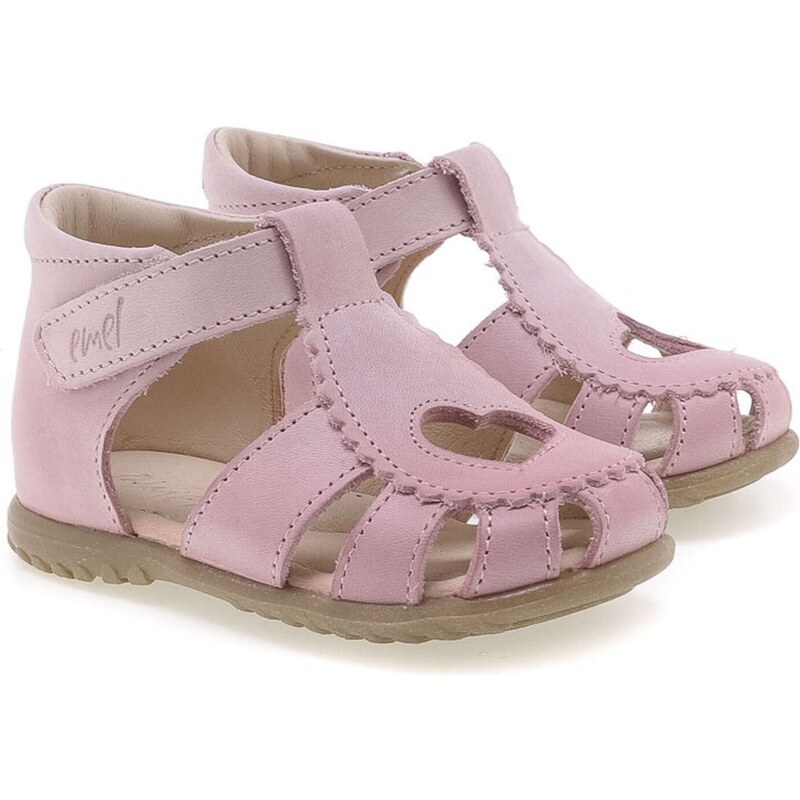 Detské kožené sandálky EMEL E2183A-3 srdiečko 46771771