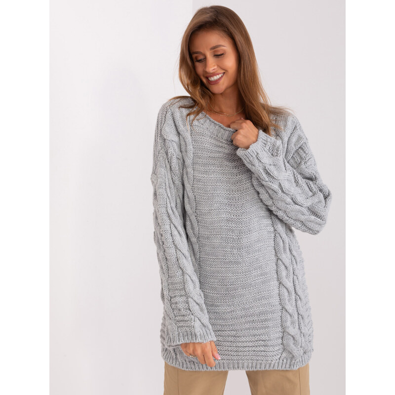 BADU Sweater-BA-SW-8047.92P-grey 64688761