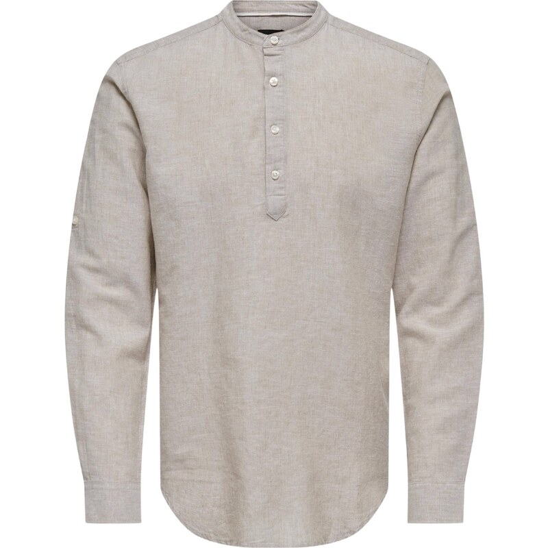 Only & Sons Košeľa Caiden béžová melírovaná 46718161