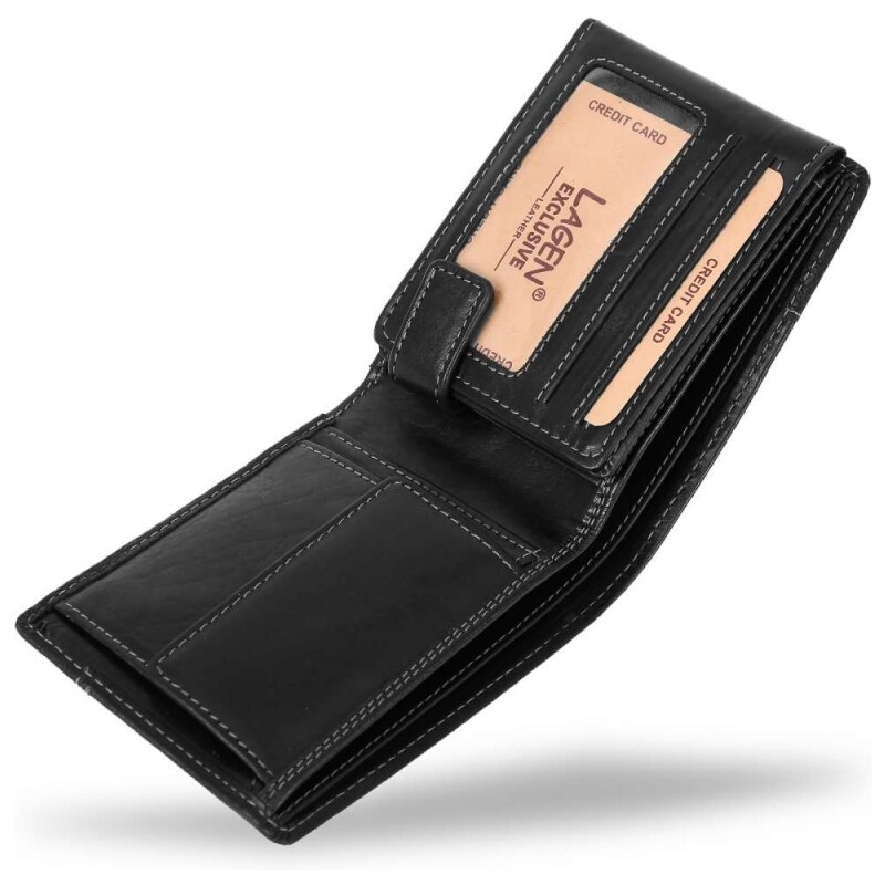 Lagen Značková pánska kožená peňaženka na šírku (PPN263)