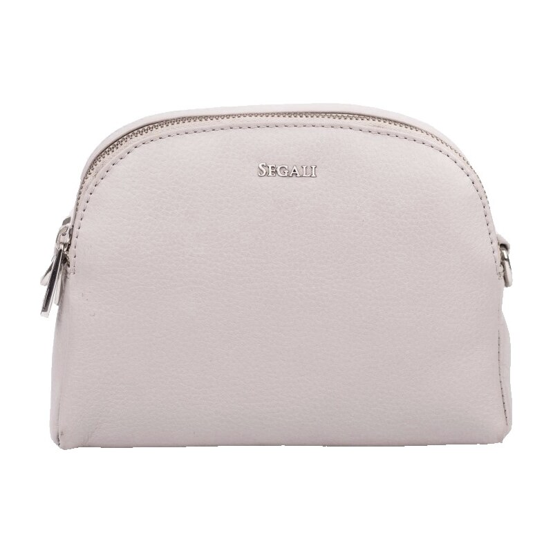 SEGALI Dámska kožená taška cez rameno SG-212 siva 46637083