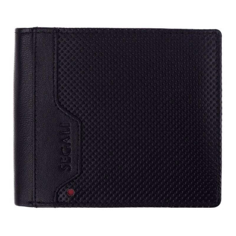 SEGALI Pánska kožená peňaženka 21039/T čierna 46637076