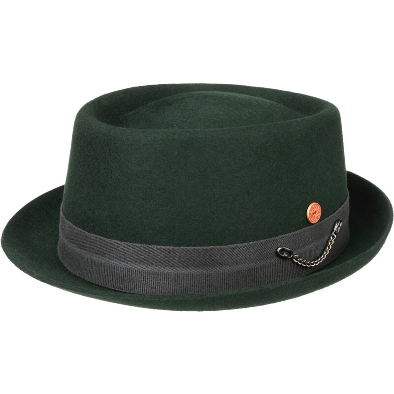 Plstený klobúk porkpie - Mayser - zelený klobúk Gareth