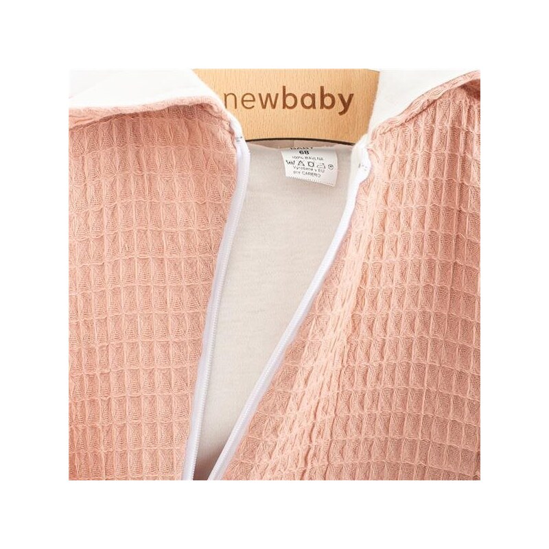 Dojčenský mušelínový overal s kapucňou New Baby Comfort clothes ružová