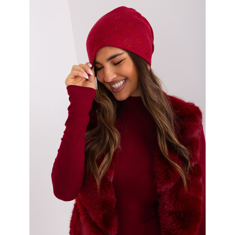 Wool Fashion Italia Cap-AT-CZ-2325.96-burgundy 64664428