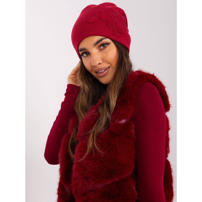 Wool Fashion Italia Cap-AT-CZ-23250.36P-burgundy 64687458
