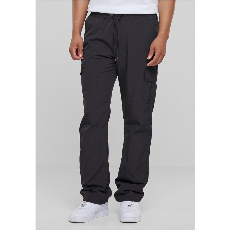 Urban Classics Nylon cargo pants with straight legs black 50679609