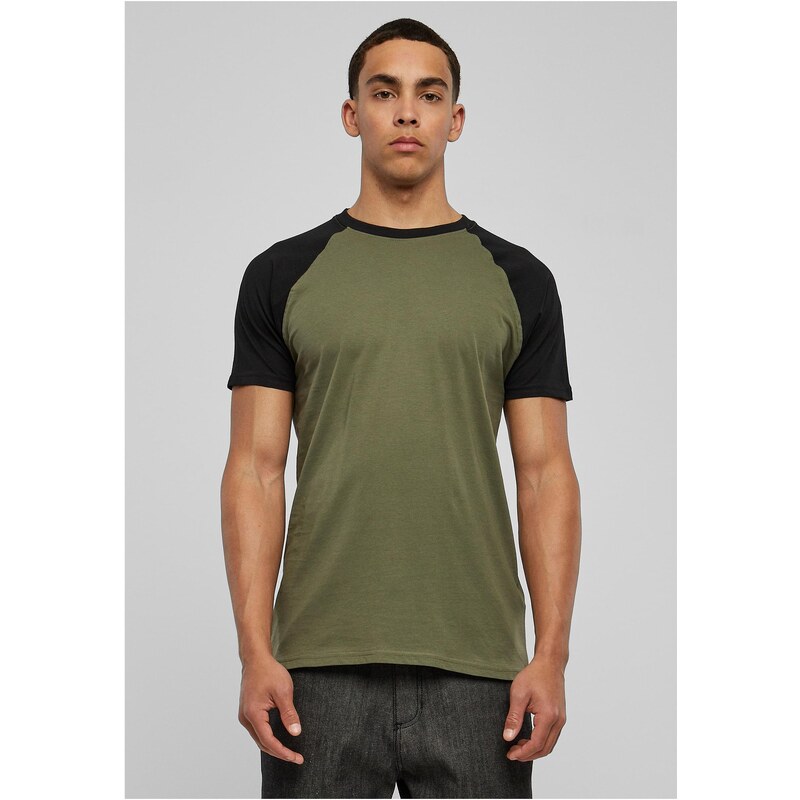 Urban Classics Raglan contrast t-shirt olv/bl 50662618