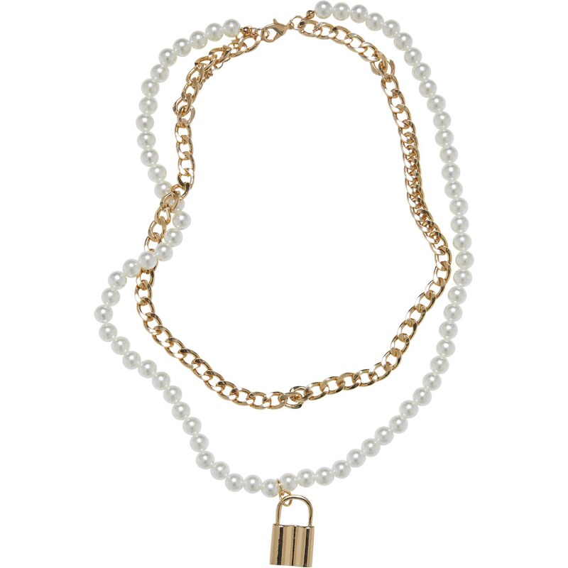 Urban Classics Pearl Layring Necklace - Gold Color 50679587