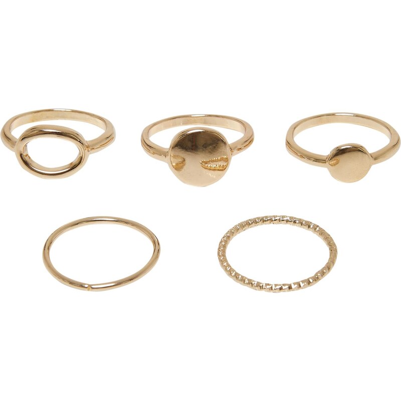 Urban Classics 5-Pack Rings - Gold Colors 57583098