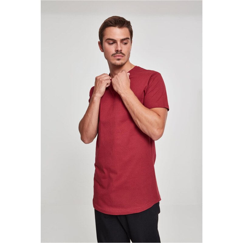 Urban Classics Shaped long t-shirt in burgundy color 50662881