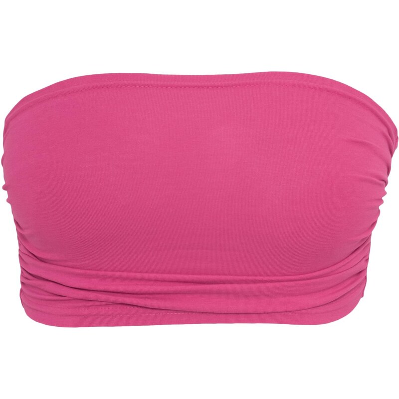 Urban Classics Womens Fuchsia Bandeau Top 50603046