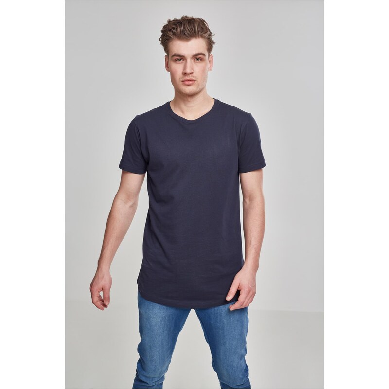 Urban Classics Shaped long T-shirt in a navy design 64660758