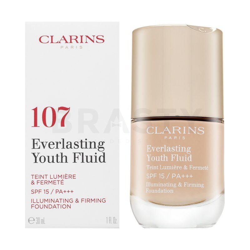 Clarins Everlasting Youth Fluid dlhotrvajúci make-up proti starnutiu pleti 107 Beige 30 ml