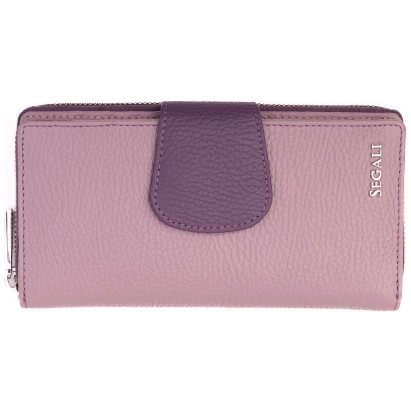 SEGALI Dámska kožená peňaženka SG-27617 rose/fialová 46365009