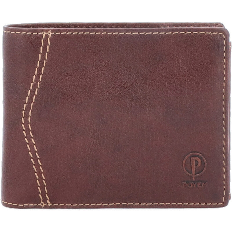 Pánska kožená peňaženka Poyem hnedá 5233 Poyem H 46667755