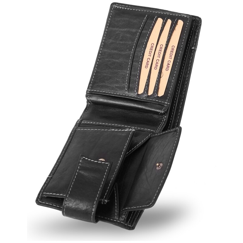 Lagen Pánska čierna kožená peňaženka (PPN259)