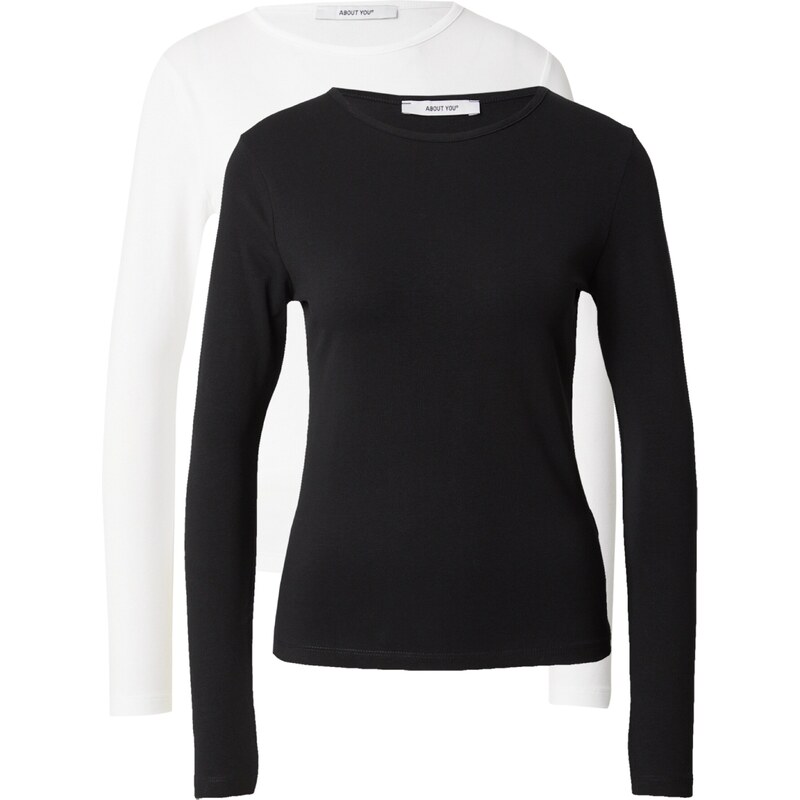 ABOUT YOU Tričko Layla čierna / biela 47055841