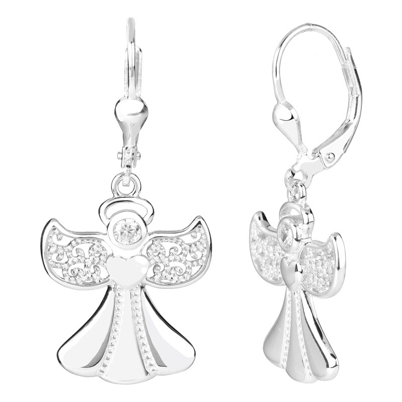 Olivie Strieborné visiace náušnice ANJEL 7910 46749911