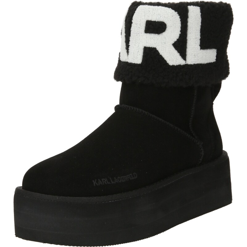 Karl Lagerfeld Nízke čižmy THERMO čierna / biela 46963643