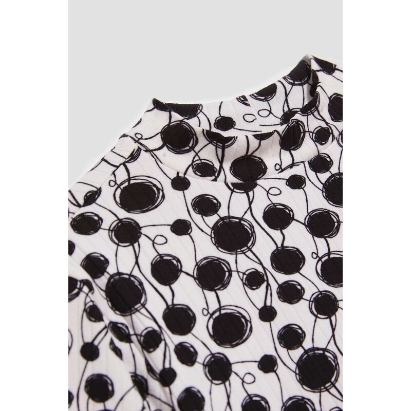 Moodo Patterned turtleneck blouse