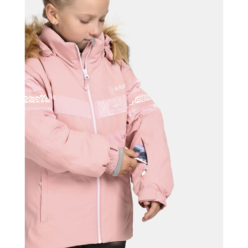 Dievčenská lyžiarska bunda Kilpi DALILA-JG svetlo ružová