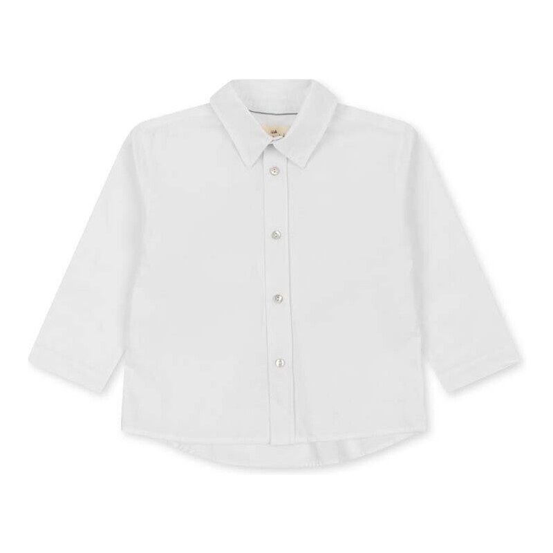 Detská bavlnená košeľa Konges Sløjd biela farba