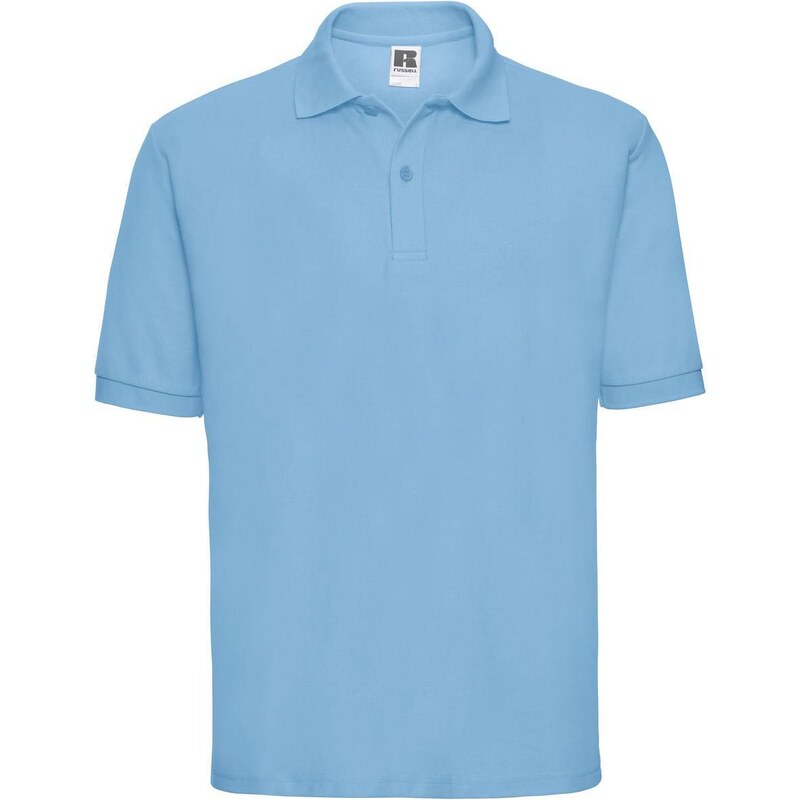 Mens Polycotton Polo Russell Blue T-Shirt 50512258