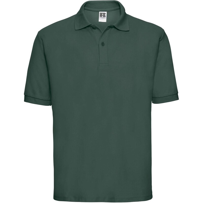 Mens Green Polycotton Polo Shirt Russell 50512261