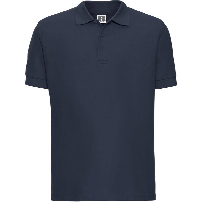 Mens navy blue cotton polo shirt Ultimate Russell 50547965
