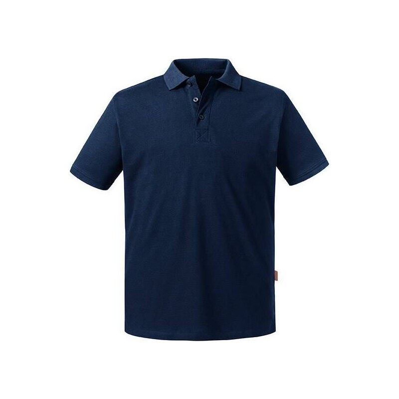 Navy blue mens polo shirt Pure Organic Russell 50541715